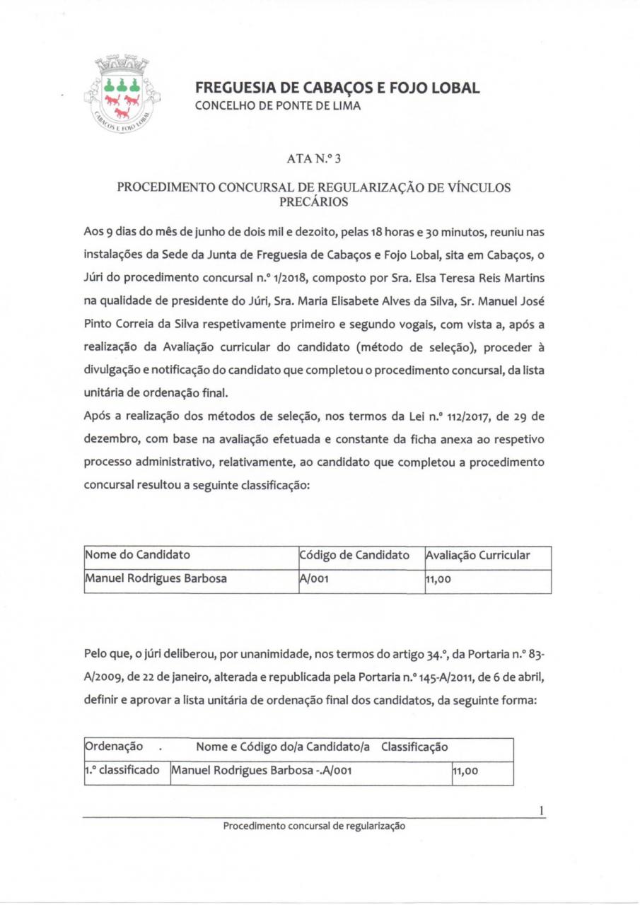Procedimento Concursal de Regularização de Vínculos Precários